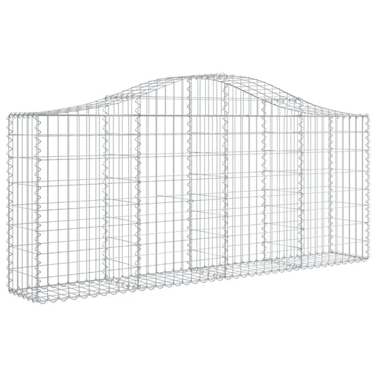 VidaXL Schanskorven 6 st gewelfd 200x30x80 100 cm gegalvaniseerd ijzer
