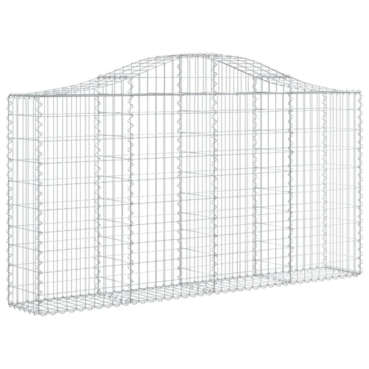 VidaXL Schanskorven 2 st gewelfd 200x30x100 120 cm ijzer