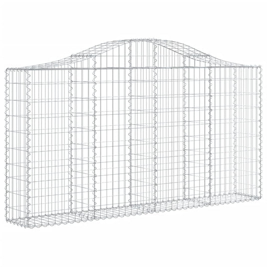 VidaXL Schanskorven 4 st gewelfd 200x30x100 120 cm ijzer