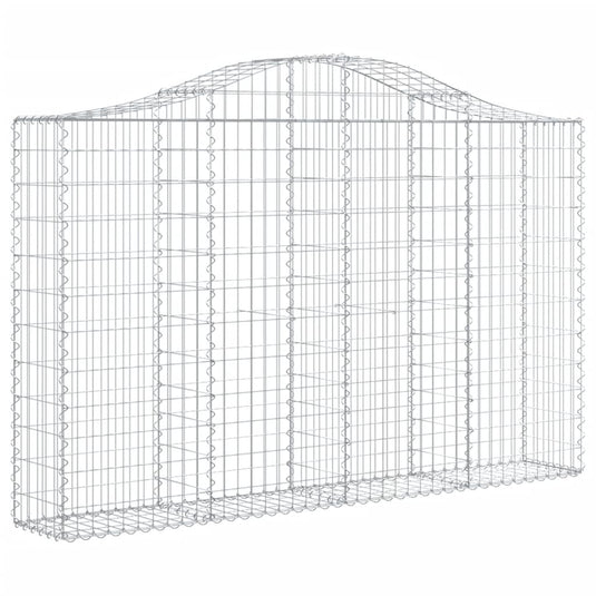 VidaXL Schanskorven 2 st gewelfd 200x30x120 140 cm ijzer