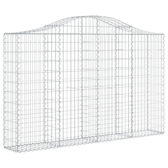 VidaXL Schanskorven 7 st gewelfd 200x30x120 140 cm ijzer