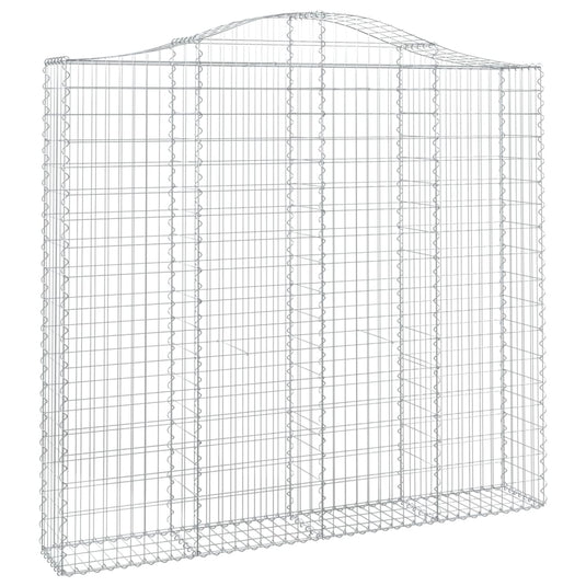 VidaXL Schanskorven 2 st gewelfd 200x30x180 200 cm ijzer