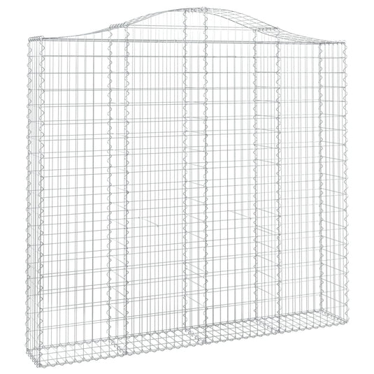 VidaXL Schanskorven 4 st gewelfd 200x30x180 200 cm ijzer