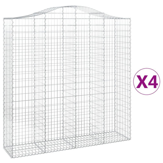 VidaXL Schanskorven 4 st gewelfd 200x50x200 220 cm ijzer