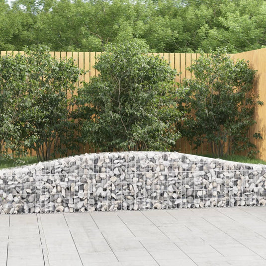 VidaXL Schanskorven 2 st gewelfd 400x30x40 60 cm ijzer
