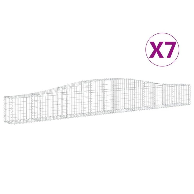 Load image into Gallery viewer, VidaXL Schanskorven 7 st gewelfd 400x30x40 60 cm ijzer
