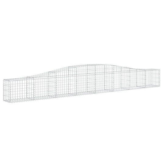 VidaXL Schanskorven 8 st gewelfd 400x30x40 60 cm ijzer