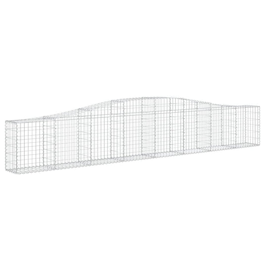 VidaXL Schanskorven 8 st gewelfd 400x30x60 80 cm ijzer