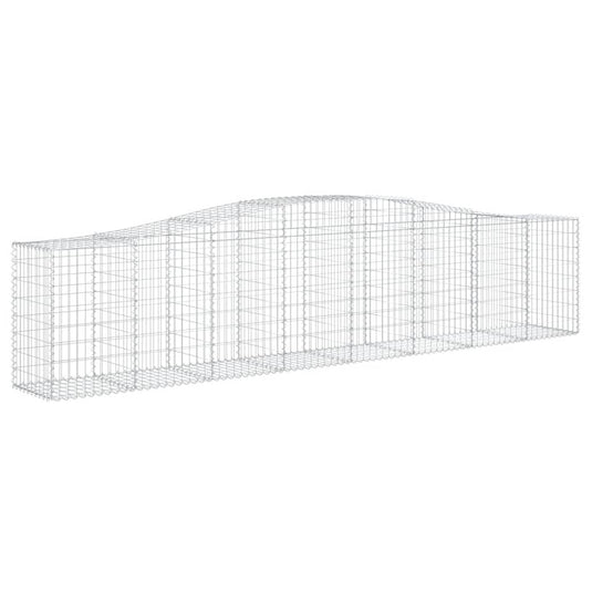 VidaXL Schanskorven 2 st gewelfd 400x50x80 100 cmg ijzer