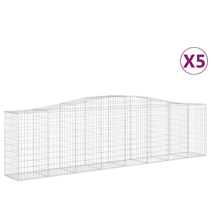 Load image into Gallery viewer, VidaXL Schanskorven 5 st gewelfd 400x50x100 120 cm ijzer
