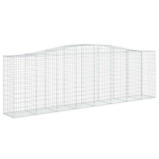 VidaXL Schanskorven 2 st gewelfd 400x50x120 140 cm ijzer