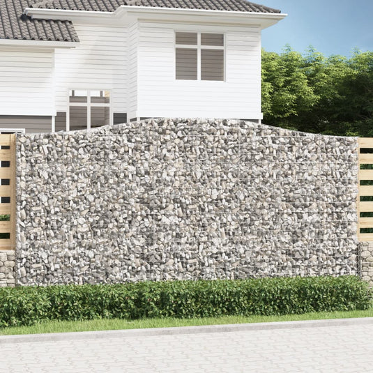 VidaXL Schanskorven 4 st gewelfd 400x50x200 220 cm ijzer