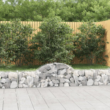 Vidaxl schanskorven 2 st gewelfd 200x30x40 60 cm gegalvaniseerd ijzer