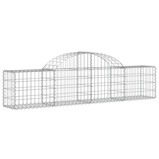 VidaXL Schanskorven 18 st gewelfd 200x30x40 60 cm gegalvaniseerd ijzer