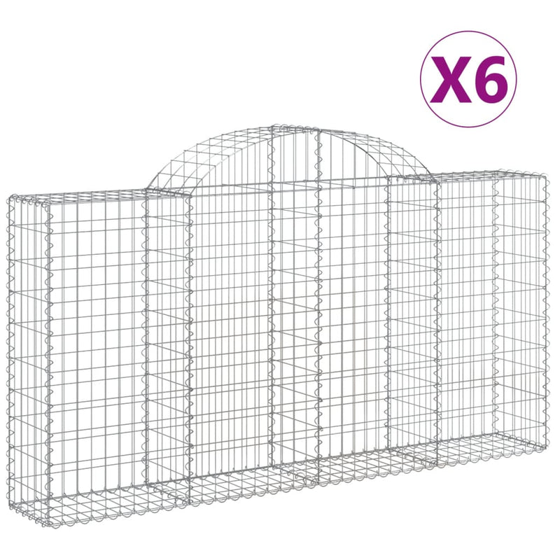Load image into Gallery viewer, VidaXL Schanskorven 6 st gewelfd 200x30x100 120 cm ijzer
