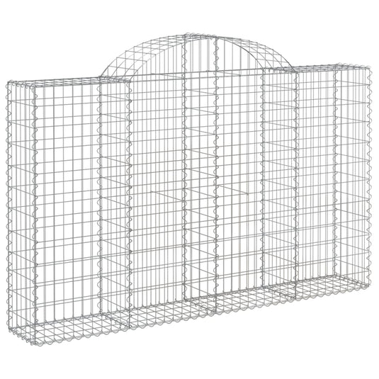 VidaXL Schanskorven 13 st gewelfd 200x30x120 140 cm ijzer