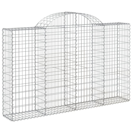 VidaXL Schanskorven 14 st gewelfd 200x30x120 140 cm ijzer