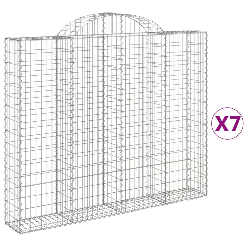 Load image into Gallery viewer, VidaXL Schanskorven 7 st gewelfd 200x30x160 180 cm ijzer
