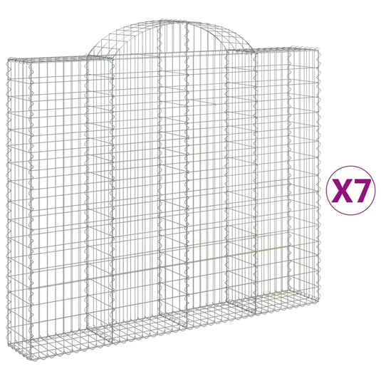 VidaXL Schanskorven 7 st gewelfd 200x30x160 180 cm ijzer