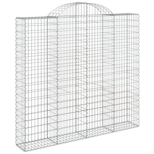 VidaXL Schanskorven 9 st gewelfd 200x30x180 200 cm ijzer