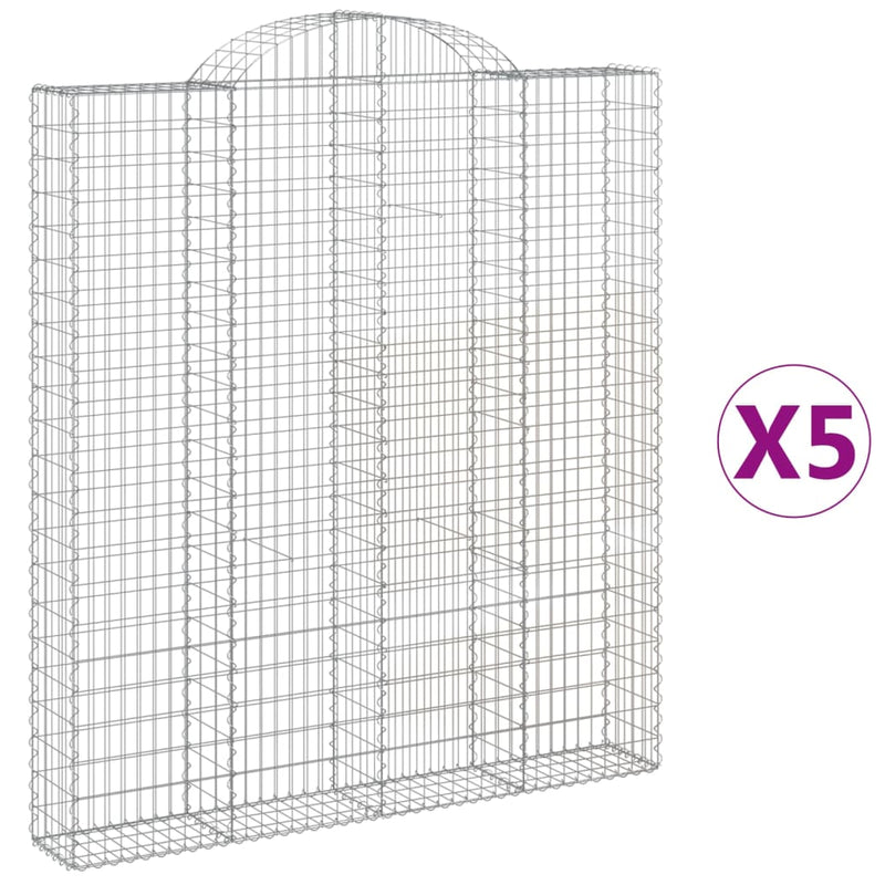 Load image into Gallery viewer, VidaXL Schanskorven 5 st gewelfd 200x30x220 240 cm ijzer
