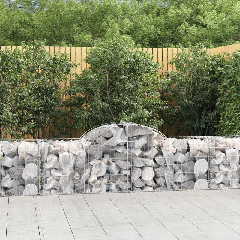 Load image into Gallery viewer, VidaXL Schanskorven 18 st gewelfd 200x50x60 80 cm gegalvaniseerd ijzer
