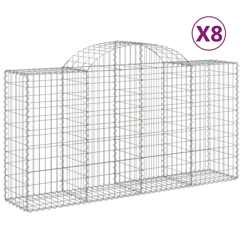 Load image into Gallery viewer, VidaXL Schanskorven 8 st gewelfd 200x50x100 120 cm ijzer
