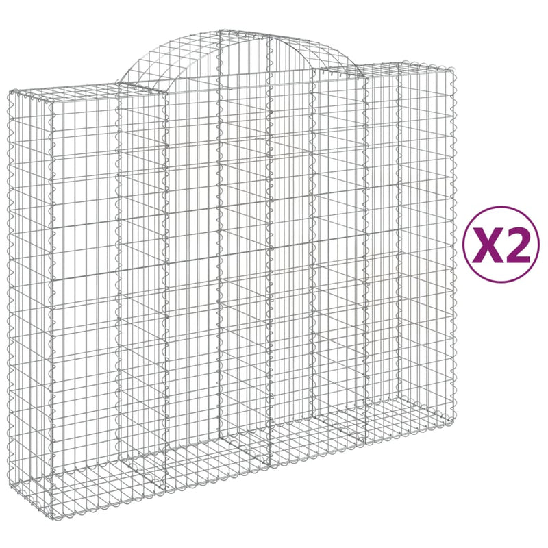 Load image into Gallery viewer, VidaXL Schanskorven 2 st gewelfd 200x50x160 180 cm ijzer
