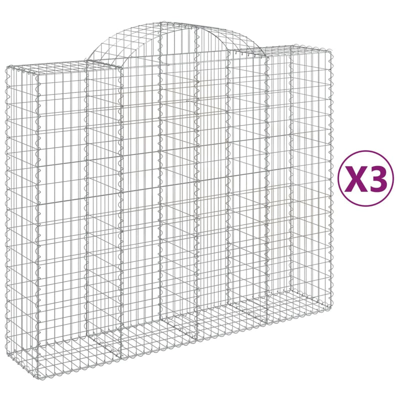 Load image into Gallery viewer, VidaXL Schanskorven 3 st gewelfd 200x50x160 180 cm ijzer
