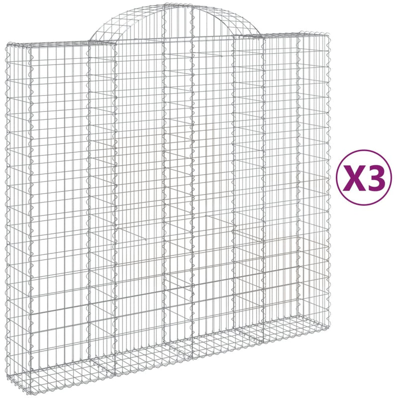 Load image into Gallery viewer, VidaXL Schanskorven 3 st gewelfd 200x50x180 200 cm ijzer
