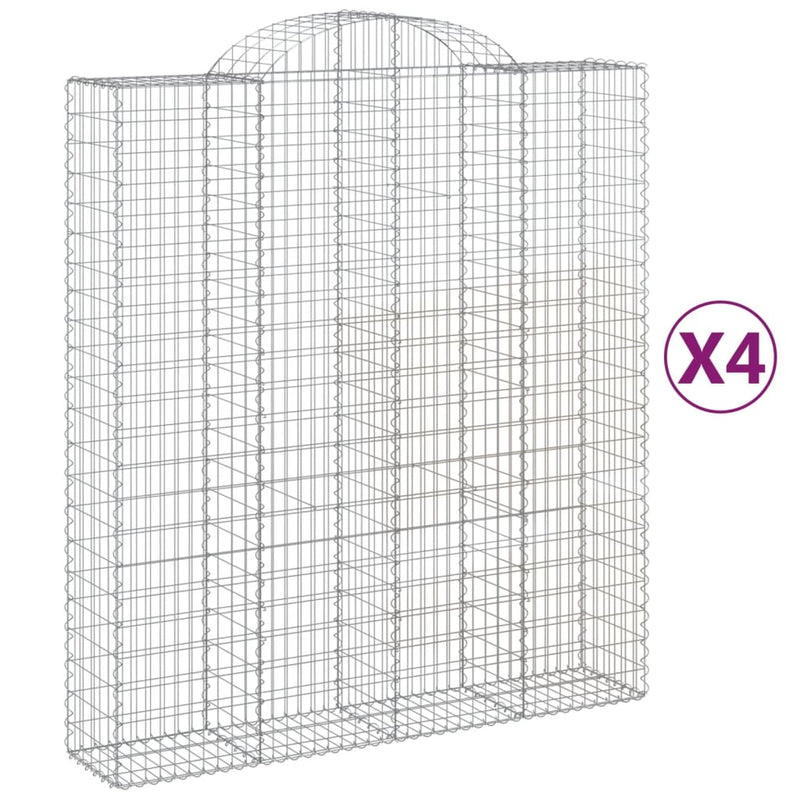 Load image into Gallery viewer, VidaXL Schanskorven 4 st gewelfd 200x50x220 240 cm ijzer
