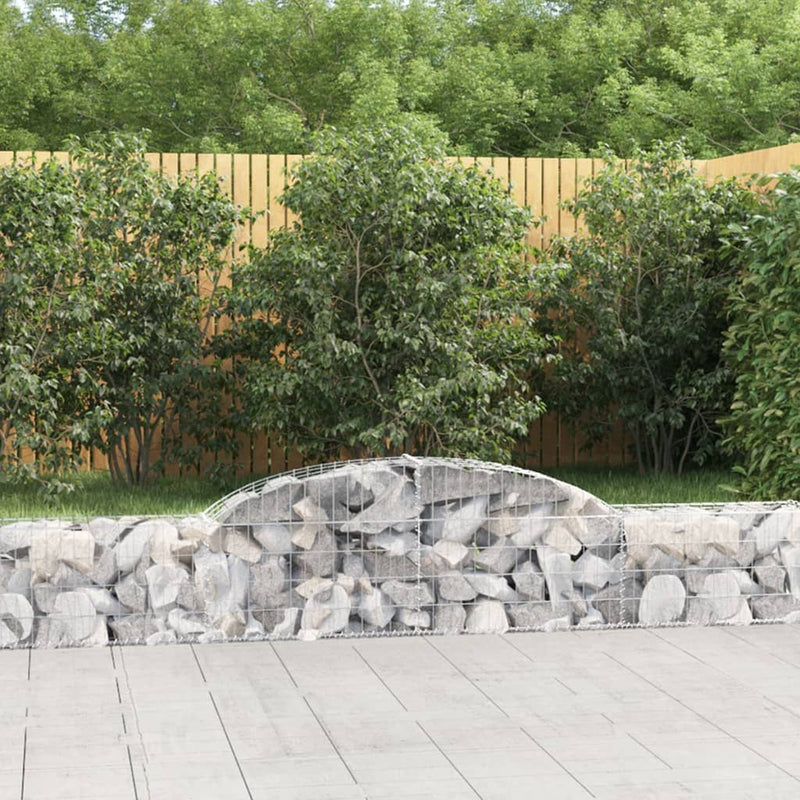 Load image into Gallery viewer, VidaXL Schanskorven 3 st gewelfd 300x30x40 60 cm gegalvaniseerd ijzer
