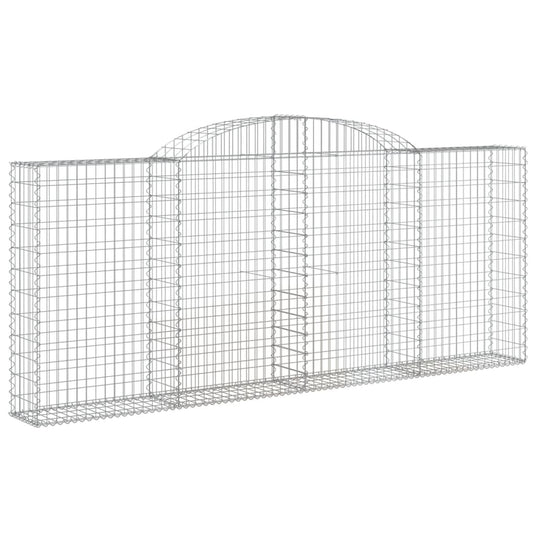 VidaXL Schanskorven 3 st gewelfd 300x30x120 140 cm ijzer