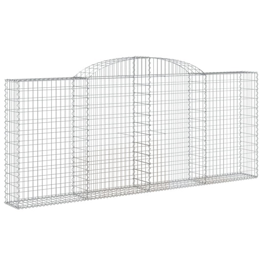 VidaXL Schanskorven 6 st gewelfd 300x30x120 140 cm ijzer