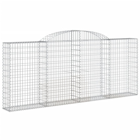 VidaXL Schanskorven 7 st gewelfd 300x30x120 140 cm ijzer