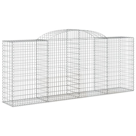 VidaXL Schanskorven 2 st gewelfd 300x50x120 140 cm ijzer