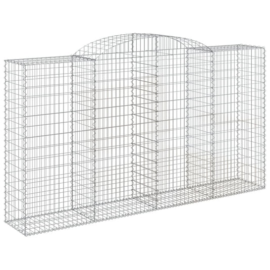 VidaXL Schanskorven 2 st gewelfd 300x50x160 180 cm ijzer