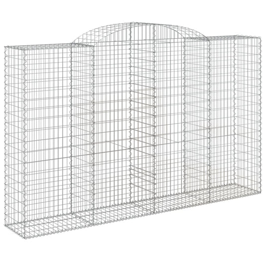 VidaXL Schanskorven 2 st gewelfd 300x50x180 200 cm ijzer