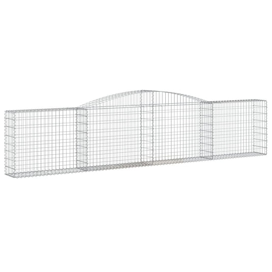 VidaXL Schanskorven 9 st gewelfd 400x30x80 100 cm ijzer