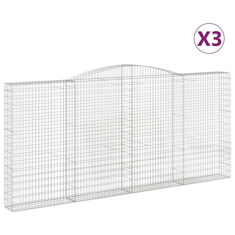 Load image into Gallery viewer, VidaXL Schanskorven 3 st gewelfd 400x30x180 200 cm ijzer
