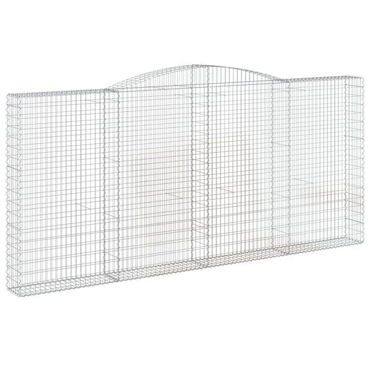 VidaXL Schanskorven 3 st gewelfd 400x30x180 200 cm ijzer