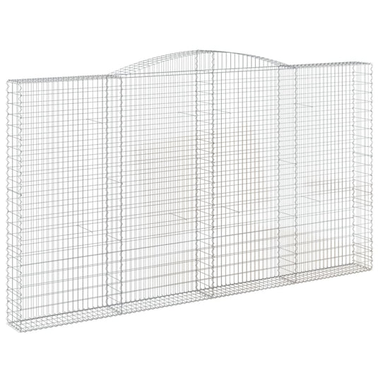 VidaXL Schanskorven 4 st gewelfd 400x30x220 240 cm ijzer