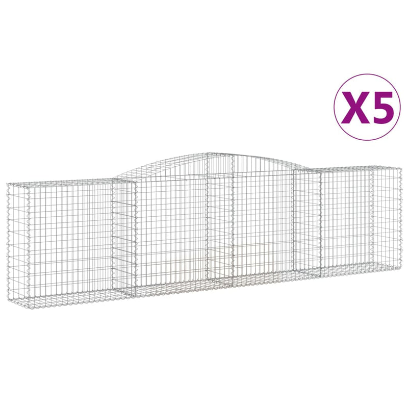 Load image into Gallery viewer, VidaXL Schanskorven 5 st gewelfd 400x50x100 120 cm ijzer
