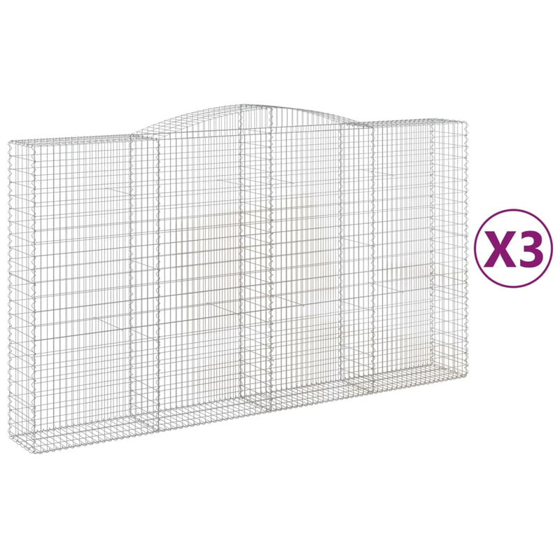 Load image into Gallery viewer, VidaXL Schanskorven 3 st gewelfd 400x50x220 240 cm ijzer
