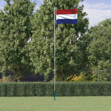 Vidaxl vlag met vlaggenmast nederland 6,08 m aluminium