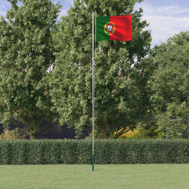 Vidaxl vlag met vlaggenmast portugal 6,08 m aluminium