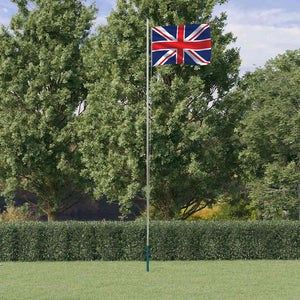 Vidaxl vlag met vlaggenmast verenigd koninkrijk 6,08 m aluminium