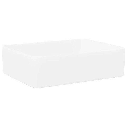 Vidaxl wasbak 48x37x13 rechthoekig keramiek wit