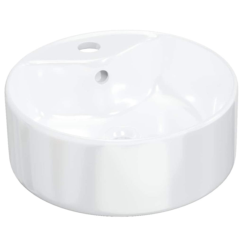 Load image into Gallery viewer, Vidaxl wasbak 40x14,5 cm rond keramiek wit
