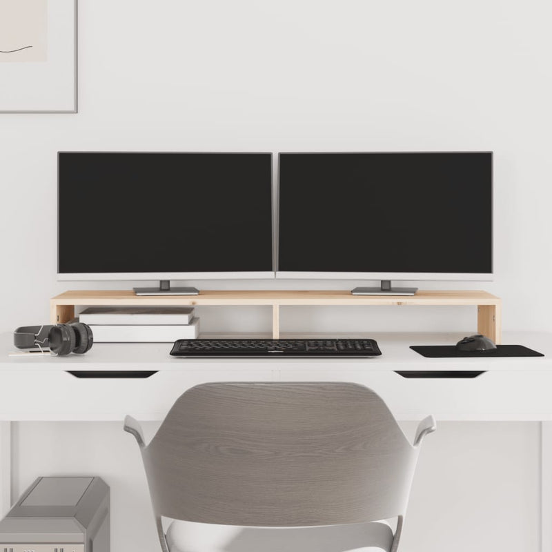 Load image into Gallery viewer, Vidaxl monitorstandaard 100x27x10 cm massief grenenhout
